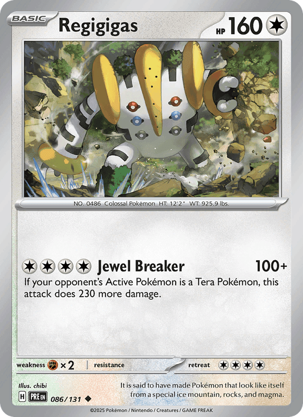 Regigigas, card 086 from Prismatic Evolutions
