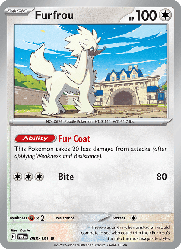 Furfrou, card 088 from Prismatic Evolutions