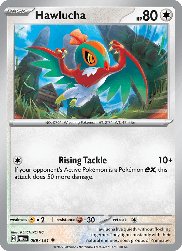Hawlucha, card 089 from Prismatic Evolutions