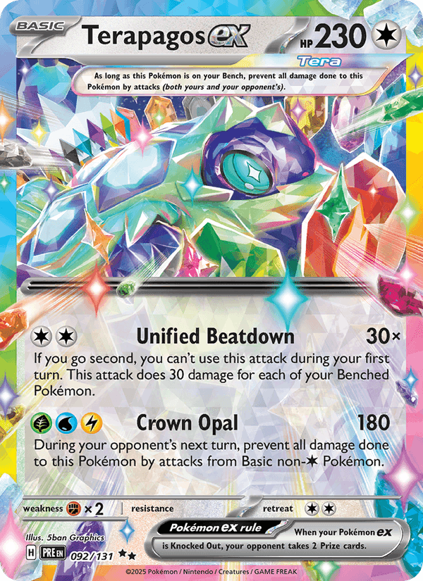 Terapagos ex, card 092 from Prismatic Evolutions