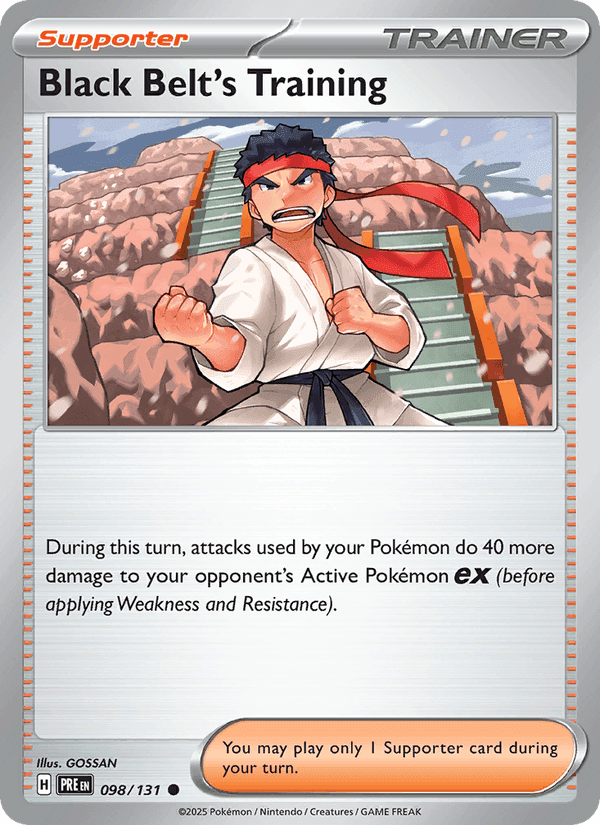 Black Belt's Training, card 098 from Prismatic Evolutions