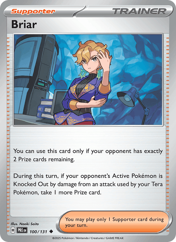 Briar, card 100 from Prismatic Evolutions