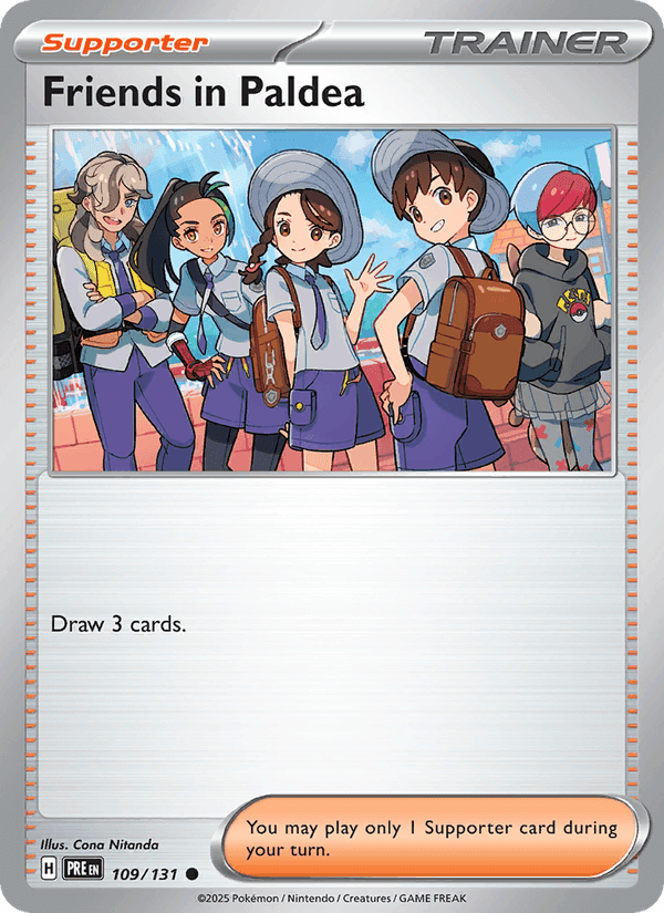 Friends in Paldea, card 109 from Prismatic Evolutions