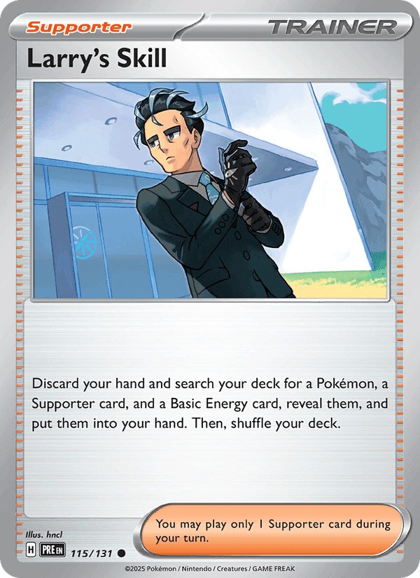 Larry's Skill, card 115 from Prismatic Evolutions