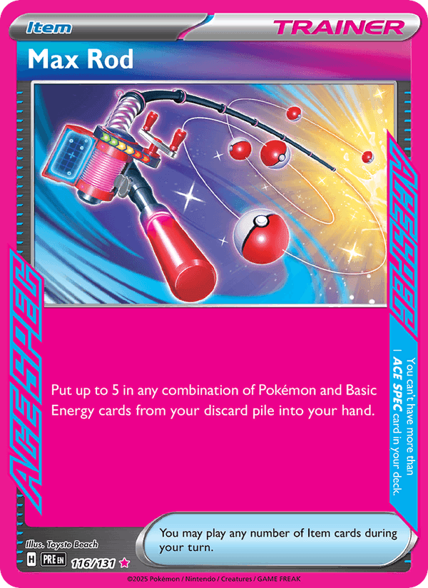 Max Rod, card 116 from Prismatic Evolutions