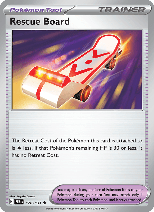Rescue Board, card 126 from Prismatic Evolutions