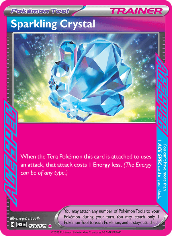 Sparkling Crystal, card 129 from Prismatic Evolutions