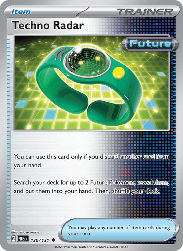 Techno Radar, card 130 from Prismatic Evolutions