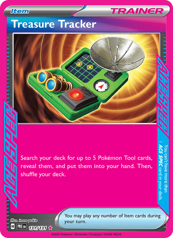 Prismatic Evolutions の 131 番、Treasure Tracker