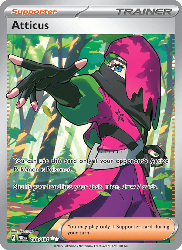 Atticus, card 133 from Prismatic Evolutions