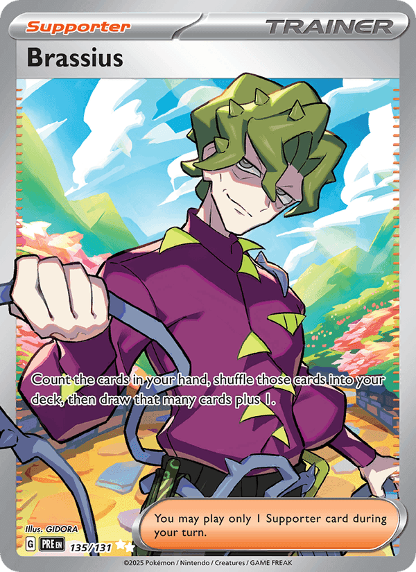Brassius, card 135 from Prismatic Evolutions
