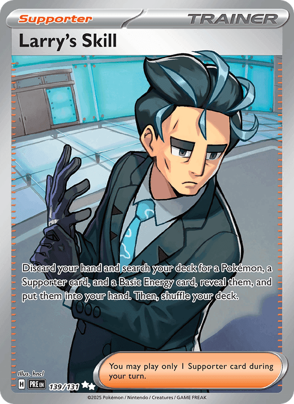 Larry's Skill, card 139 from Prismatic Evolutions