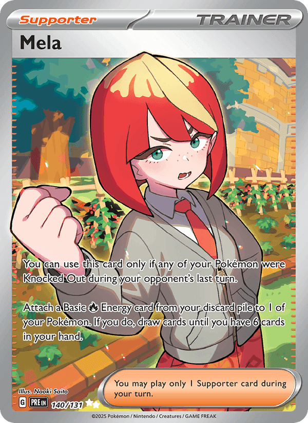 Mela, card 140 from Prismatic Evolutions