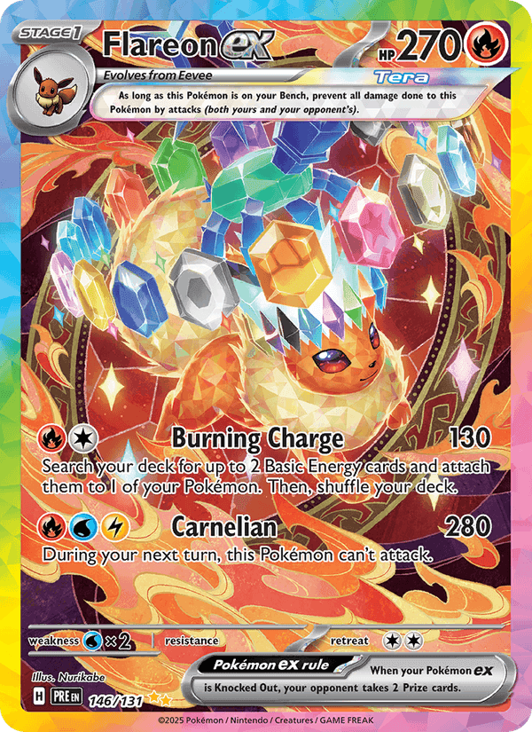 Flareon ex, carta 146 di Prismatic Evolutions