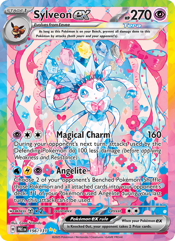 Prismatic Evolutions の 156 番、Sylveon ex
