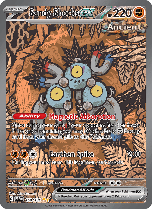 Sandy Shocks ex, card 159 from Prismatic Evolutions