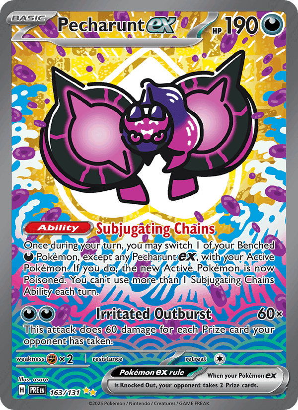 Pecharunt ex, carte 163 de Prismatic Evolutions