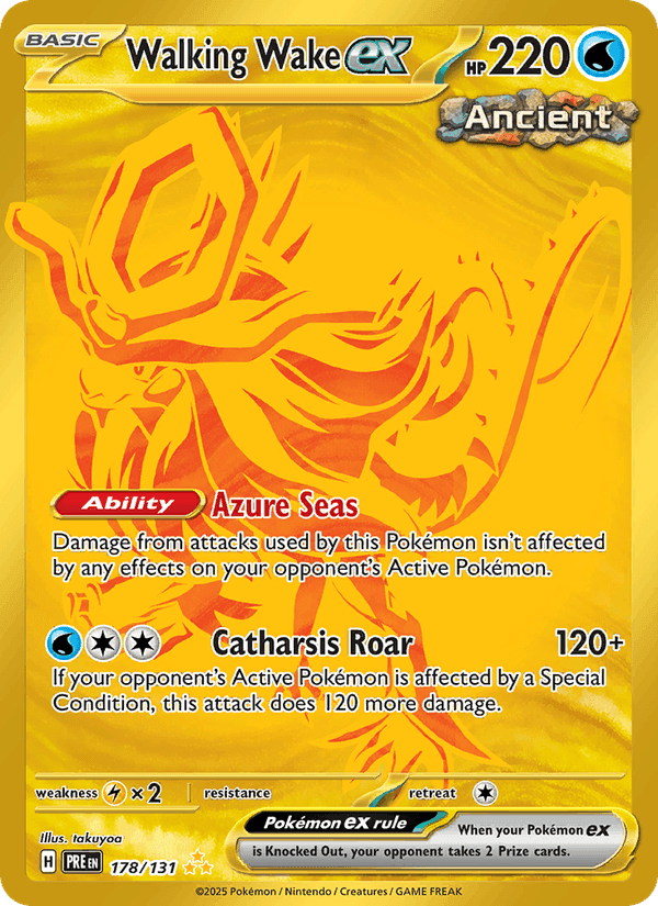 Prismatic Evolutions の 178 番、Walking Wake ex