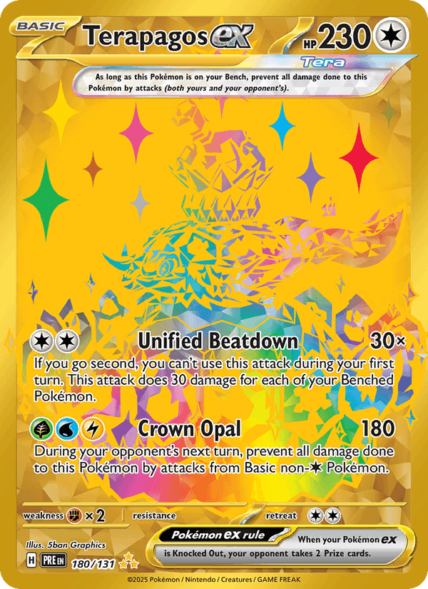 Terapagos ex, card 180 from Prismatic Evolutions