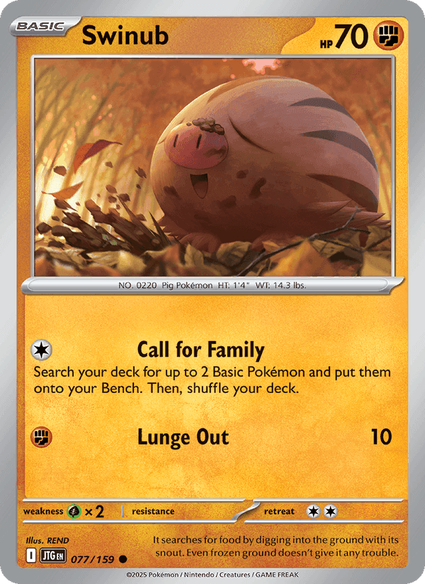 Swinub, card 077 from Journey Together