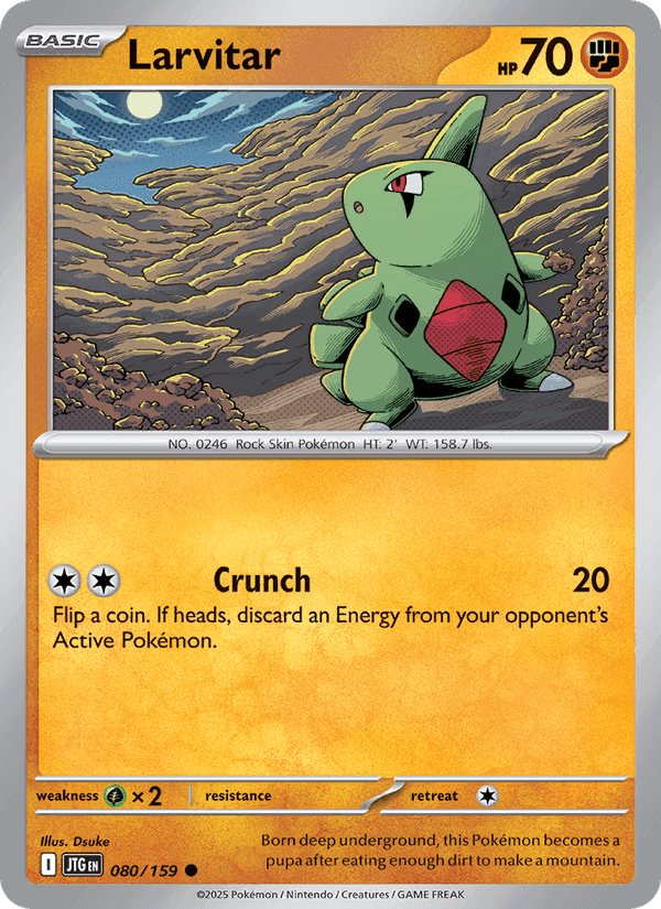 Larvitar, card 080 from Journey Together