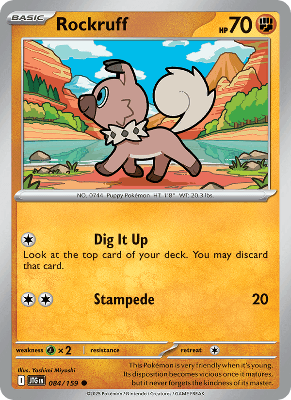 Rockruff, carta 084 de Journey Together