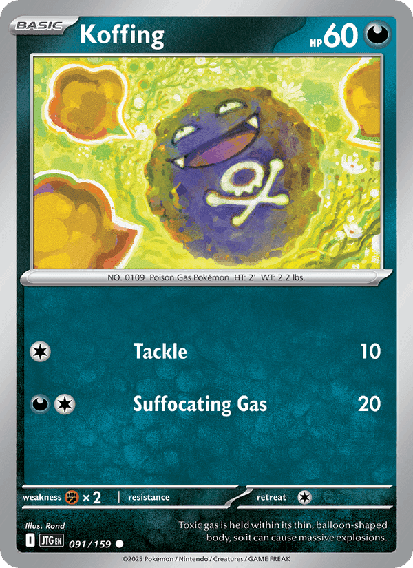 Koffing, card 091 from Journey Together