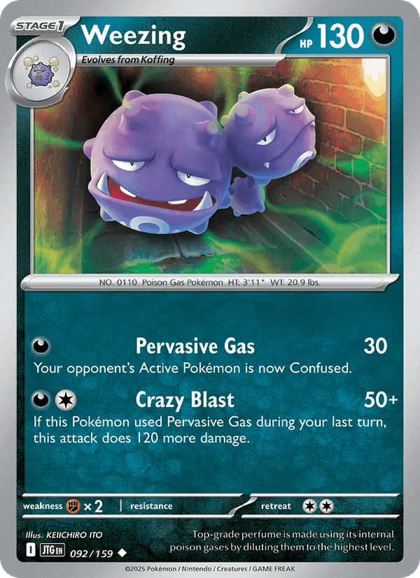 Weezing, card 092 from Journey Together