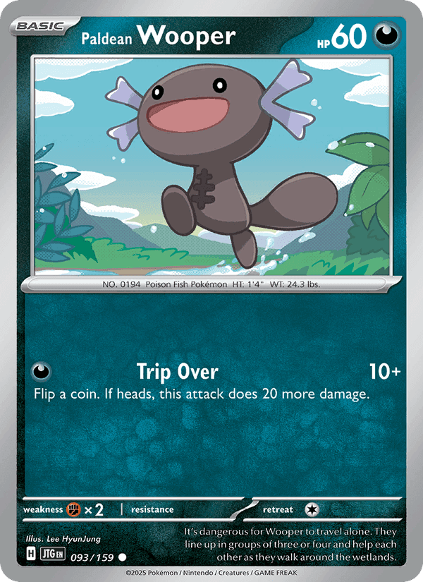 Paldean Wooper, card 093 from Journey Together