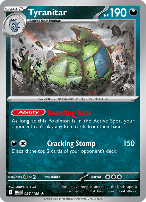 Tyranitar, card 095 from Journey Together