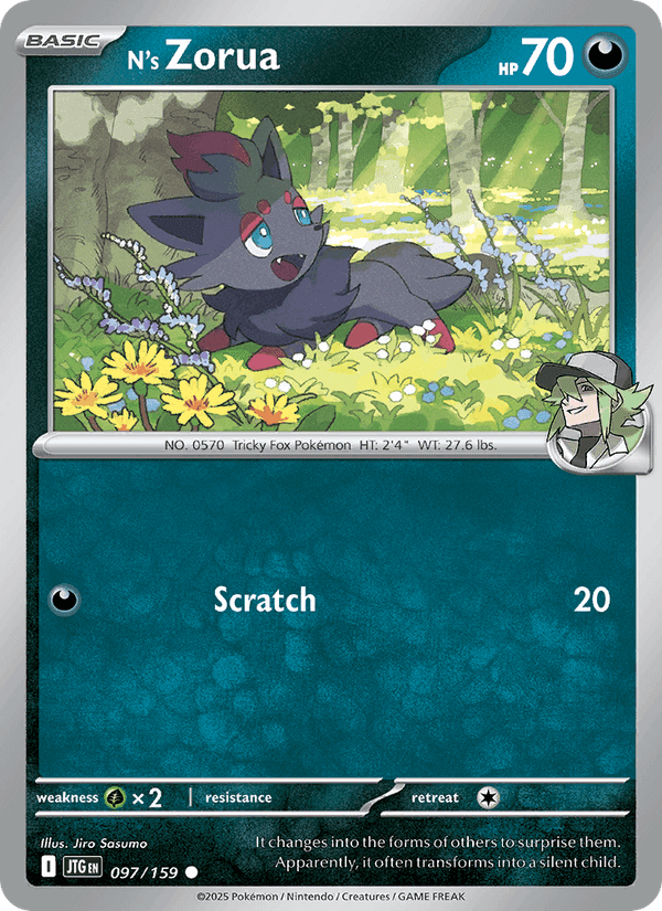 N's Zorua, card 097 from Journey Together
