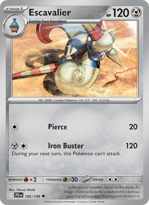 Escavalier, card 102 from Journey Together