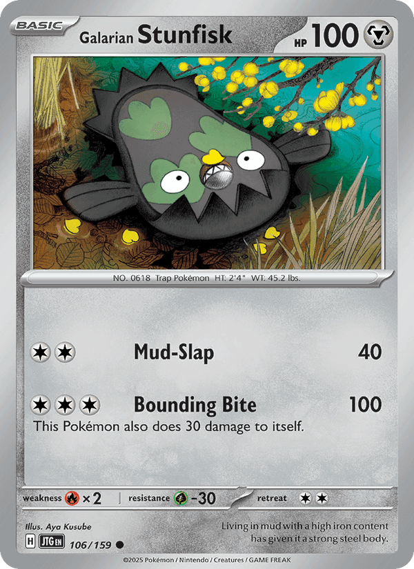 Galarian Stunfisk, card 106 from Journey Together