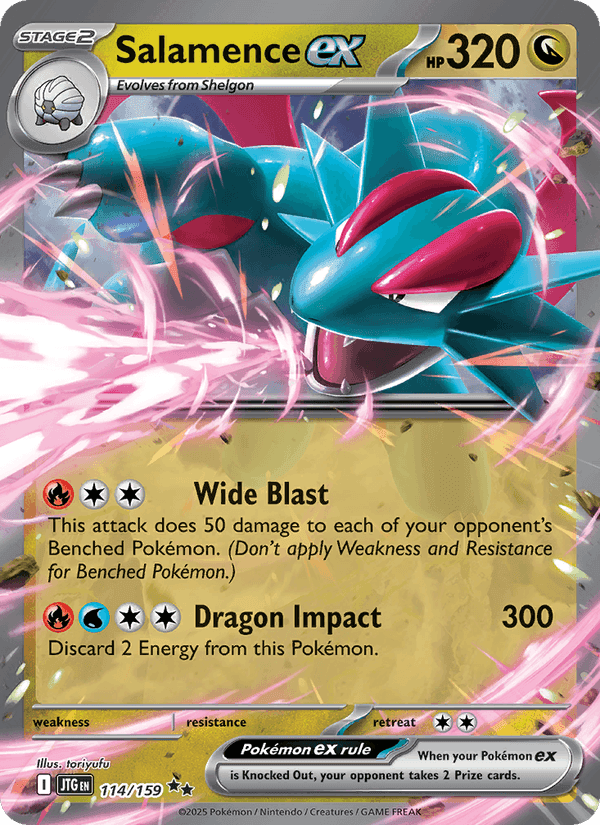 Salamence ex, card 114 from Journey Together
