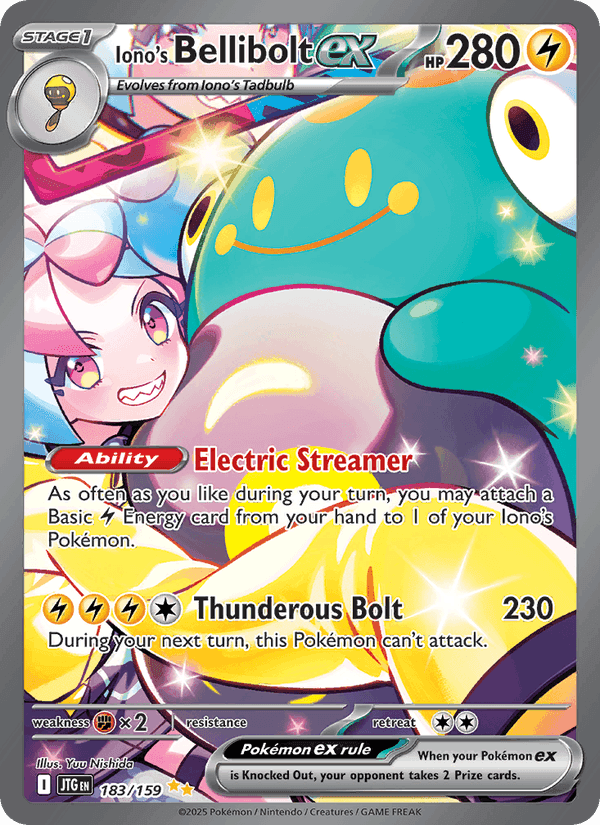 Iono's Bellibolt ex, card 183 from Journey Together