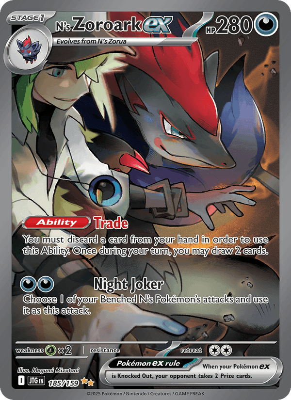 N's Zoroark ex, carta 185 di Journey Together