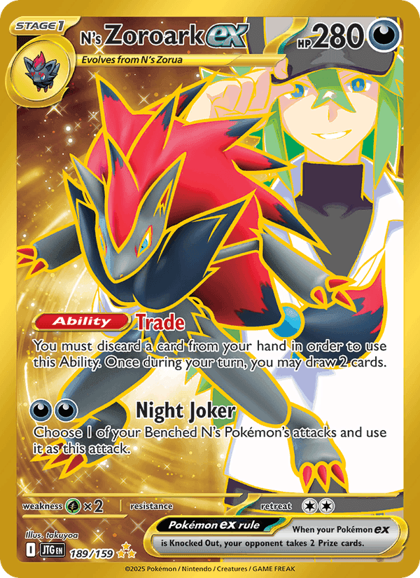 N's Zoroark ex, carte 189 de Journey Together
