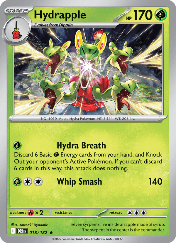 Hydrapple, card 018 from Destined Rivals