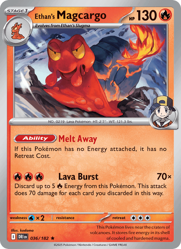 Ethan's Magcargo, card 036 from Destined Rivals
