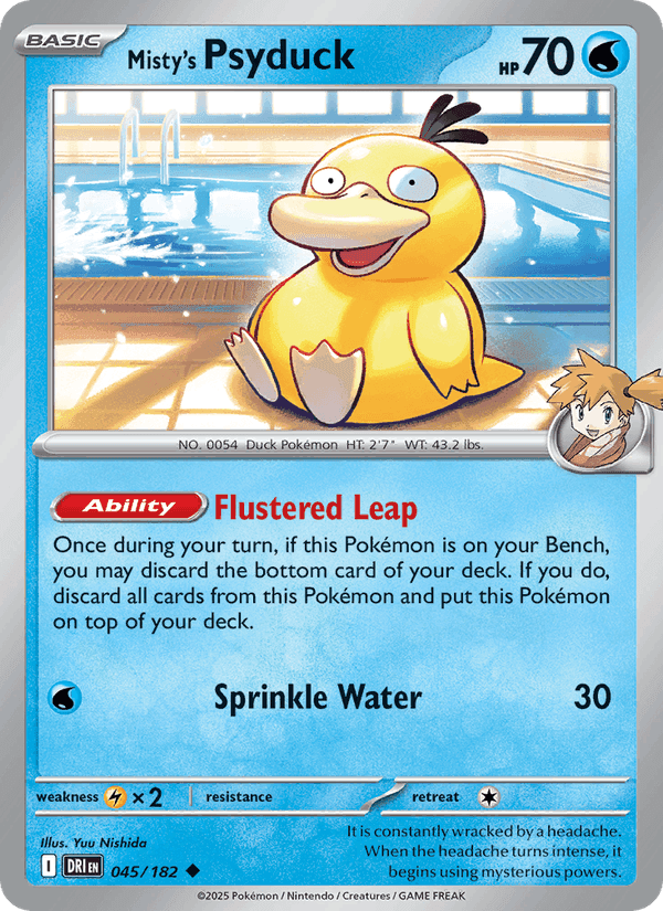 Misty's Psyduck, card 045 from Destined Rivals