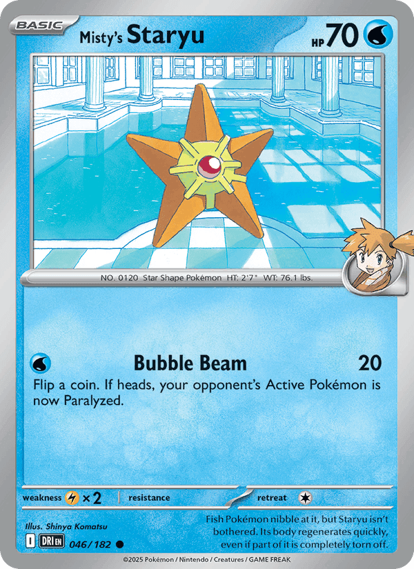 Misty's Staryu, card 046 from Destined Rivals