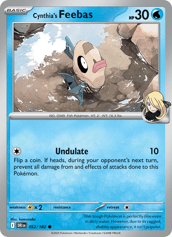 Cynthia's Feebas, card 052 from Destined Rivals