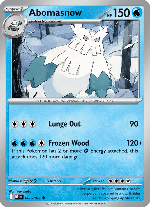 Abomasnow, card 060 from Destined Rivals