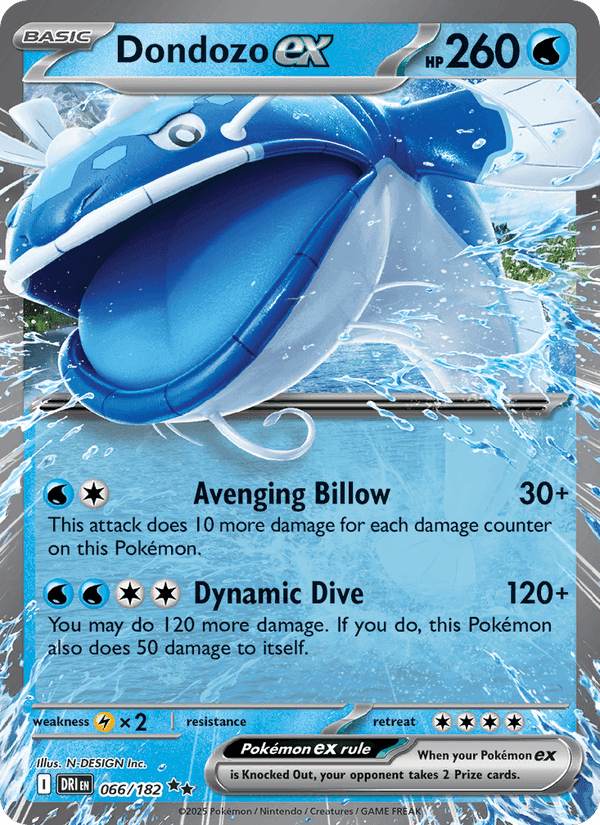 Dondozo ex, card 066 from Destined Rivals