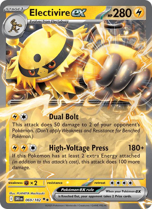 Electivire ex, card 069 from Destined Rivals