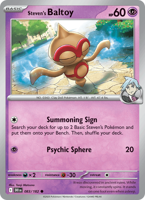 Steven's Baltoy, card 083 from Destined Rivals