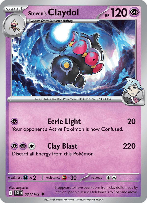 Steven's Claydol, card 084 from Destined Rivals