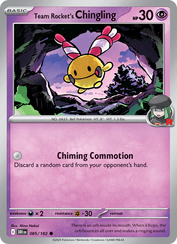 Team Rocket's Chingling, card 085 from Destined Rivals