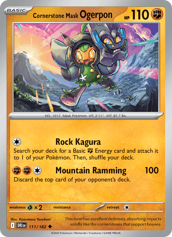 Cornerstone Mask Ogerpon, card 111 from Destined Rivals