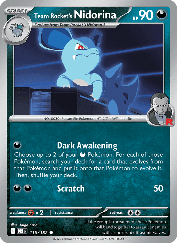 Team Rocket's Nidorina, carta 115 di Destined Rivals